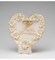 Ceramic 50th Wedding Anniversary - Orchid Flowers Heart Plate and Stand, Gift for Parents, Gift for Her